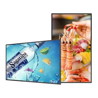 50 дюймовый стенный LCD-дисплей с разрешением 4K и ультра узким краем для цифровой вывески