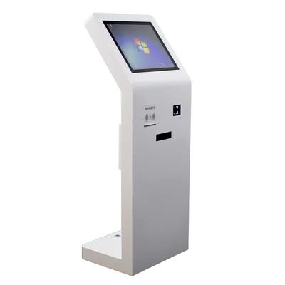 На полу стоящий сенсорный экран Киоск 21,5 дюйма с читателем карты IC QR-код сканер