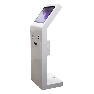 На полу стоящий сенсорный экран Киоск 21,5 дюйма с читателем карты IC QR-код сканер