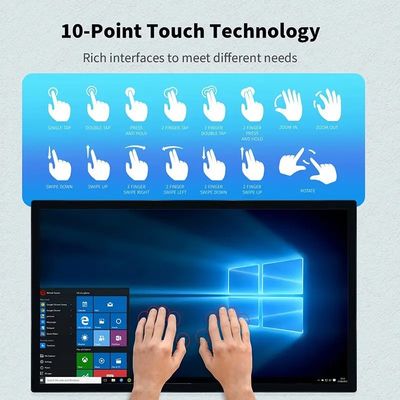Промышленный емкостной сенсорный экран Монитор дисплей LED LCD высокая яркость 43 дюйма