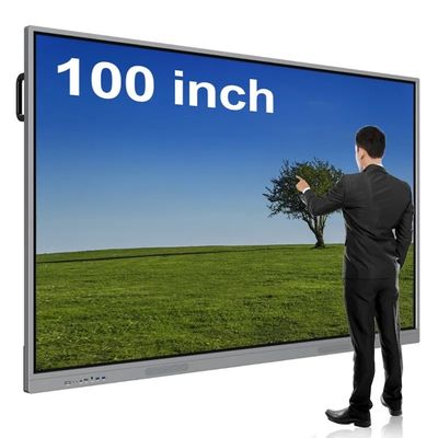 100-дюймовый Full HD большой цифровой интерактивный доска с умным плоским панелем и сенсорным экраном