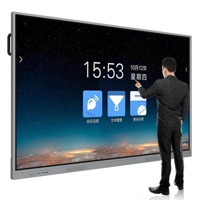 100-дюймовый Full HD большой цифровой интерактивный доска с умным плоским панелем и сенсорным экраном