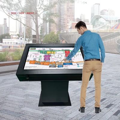 Наружный сенсорный экран интерактивный информационный киоск все в одном stand alone 43 дюйма