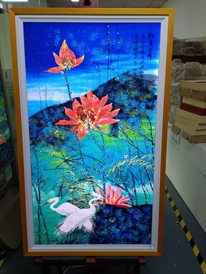 Дисплей с разрешением 4k и LCD видеоплеер с деревянной границей