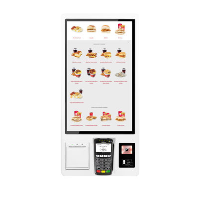 21,5-дюймовая система самообслуживания POS с оплатой кредитной/дебетовой картой и сканером штрих-кодов