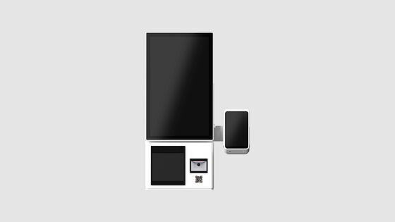 Компактный и легкий киоск самозаказа с NFC-платежом и 180° вращающимся экраном для универсального использования