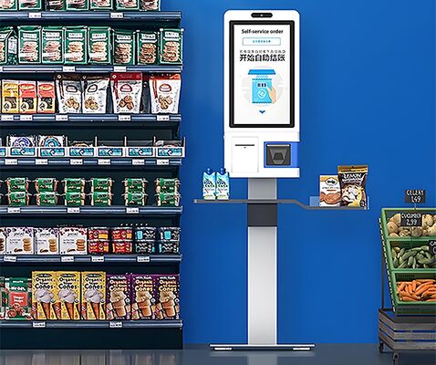 Универсальная система POS-киоска с емкостным сенсорным экраном 80 мм, термопринтером и устройством считывания карт NFC для касс самообслуживания