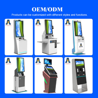 Киоск самообслуживания для регистрации в отеле с оплатой по QR-коду и сенсорным экраном для напольной установки