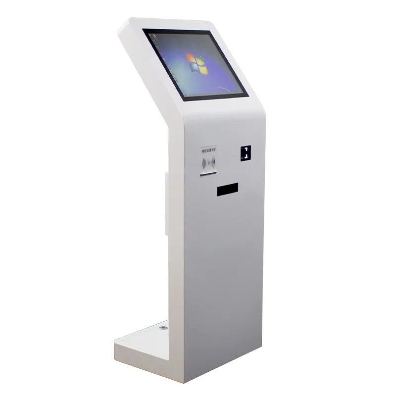 На полу стоящий сенсорный экран Киоск 21,5 дюйма с читателем карты IC QR-код сканер